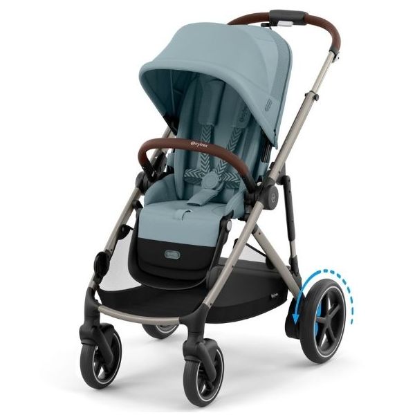 Poussette électrique 2e âge e-Gazelle S - Taupe / Bleu Orage