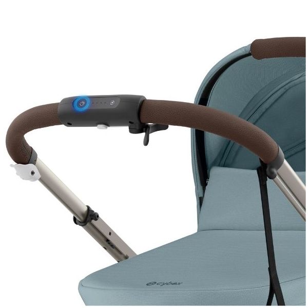 Poussette électrique 2e âge e-Gazelle S - Taupe / Bleu Orage