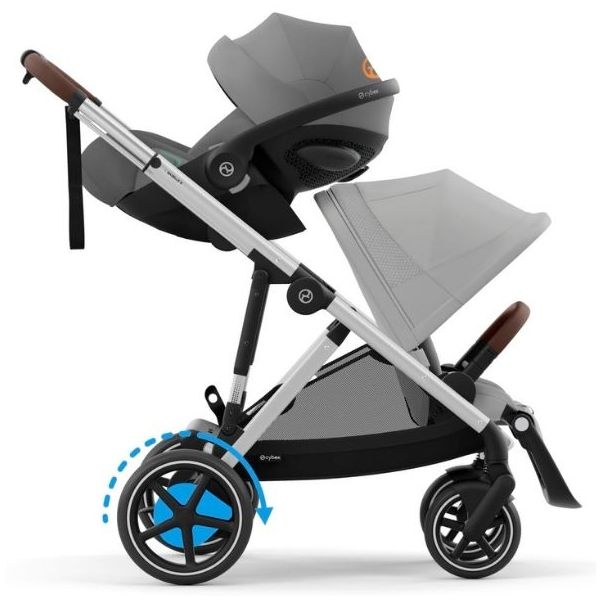 Poussette électrique 2e âge e-Gazelle S - Argent / Gris