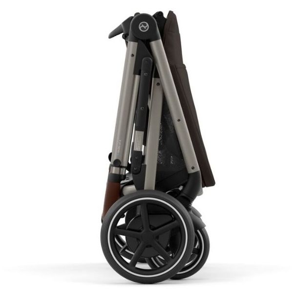 Poussette électrique 2e âge e-Gazelle S - Taupe / Marron Chocolat