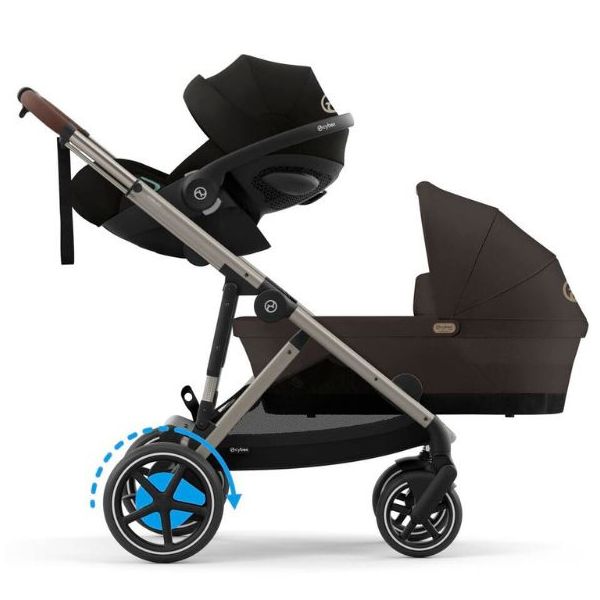 Poussette électrique 2e âge e-Gazelle S - Taupe / Marron Chocolat