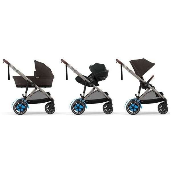 Poussette électrique 2e âge e-Gazelle S - Taupe / Marron Chocolat