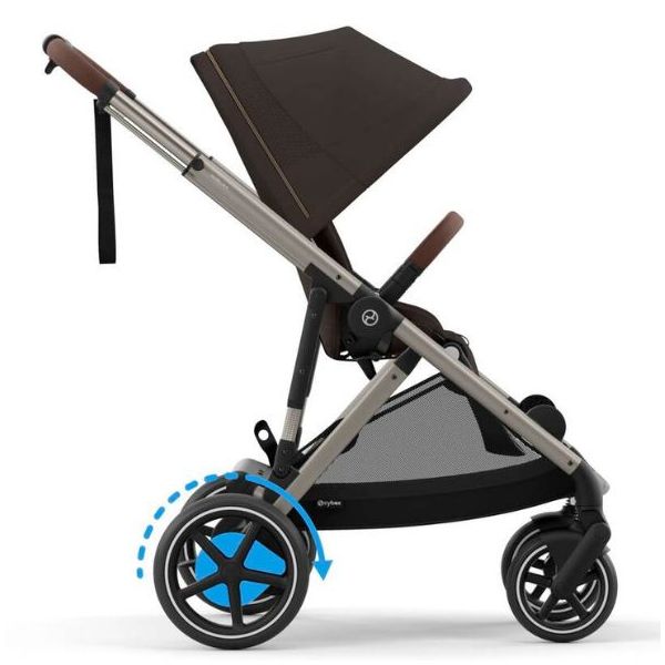 Poussette électrique 2e âge e-Gazelle S - Taupe / Marron Chocolat