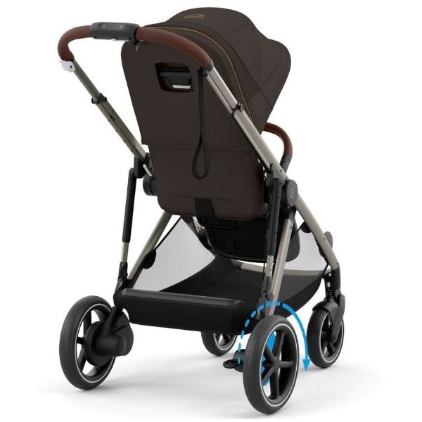 Poussette électrique 2e âge e-Gazelle S - Taupe / Marron Chocolat