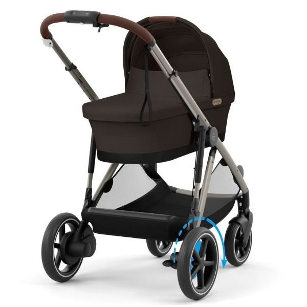 Poussette électrique 2e âge e-Gazelle S - Taupe / Marron Chocolat