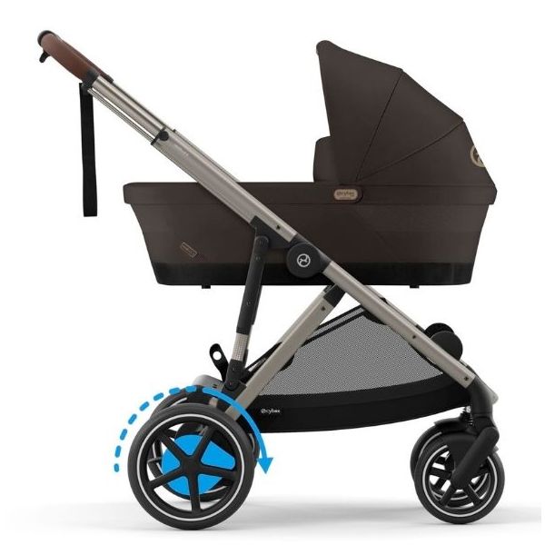 Poussette électrique 2e âge e-Gazelle S - Taupe / Marron Chocolat