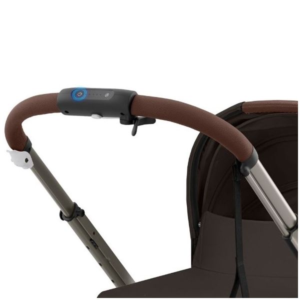 Poussette électrique 2e âge e-Gazelle S - Taupe / Marron Chocolat