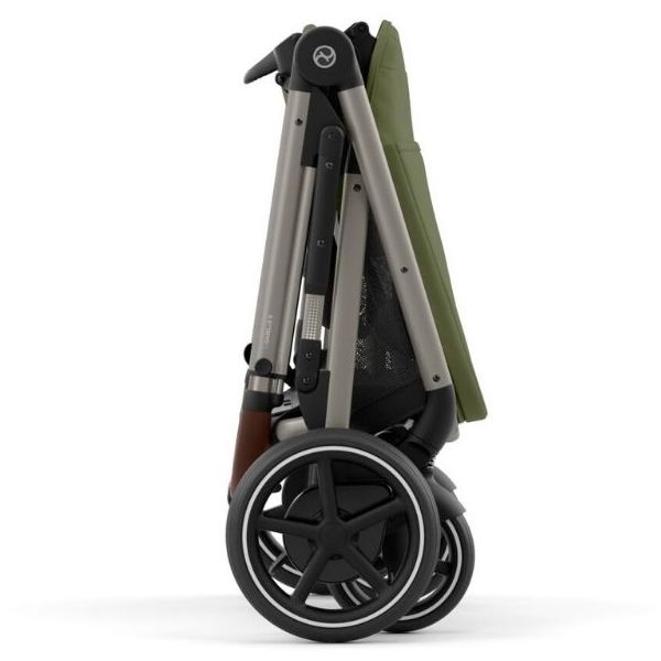 e-Gazelle S Electric Stroller - Taupe / Moss Green