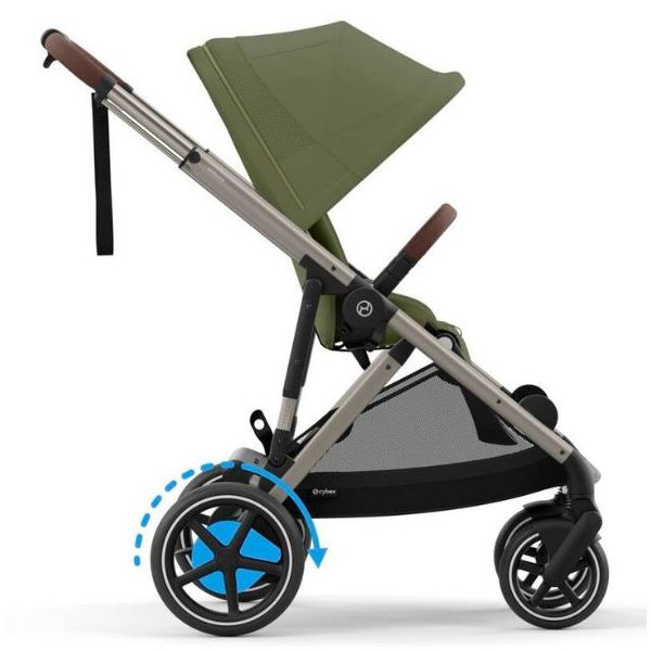 e-Gazelle S Electric Stroller - Taupe / Moss Green