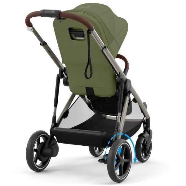 e-Gazelle S Electric Stroller - Taupe / Moss Green