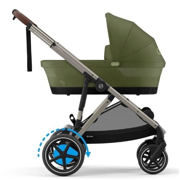 e-Gazelle S Electric Stroller - Taupe / Moss Green