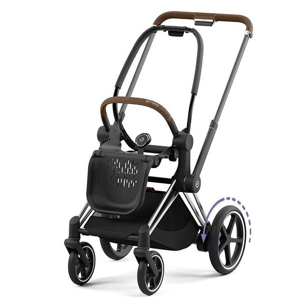 Châssis de poussette e-Priam - Chrome Marron