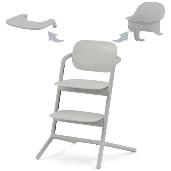 Lemo 3-in-1 Chair - Suede Grey