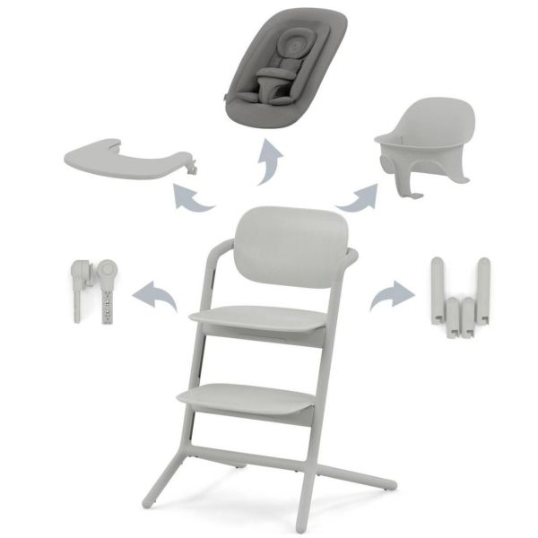 Lemo 4-in-1 Chair - Suede Grey