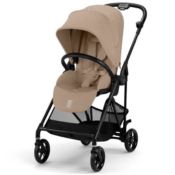 Melio Carbon Stroller - Black / Almond Beige