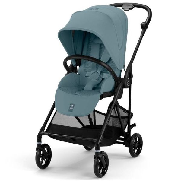 Melio Carbon Stroller - Black / Stormy Blue