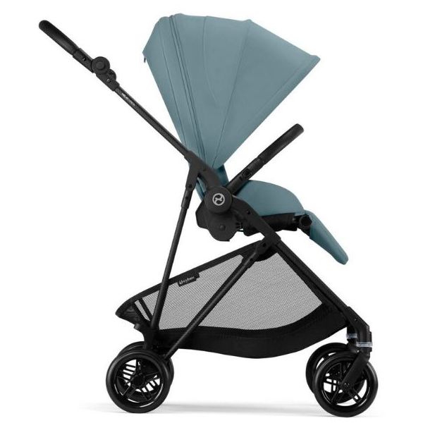 Melio Carbon Stroller - Black / Stormy Blue