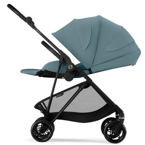 Melio Carbon Stroller - Black / Stormy Blue