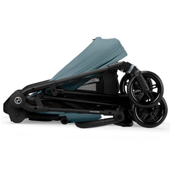 Melio Carbon Stroller - Black / Stormy Blue