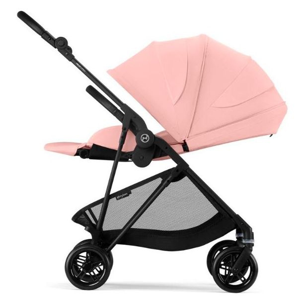 Poussette 2e âge Melio Carbon - Noir / Rose Bonbon