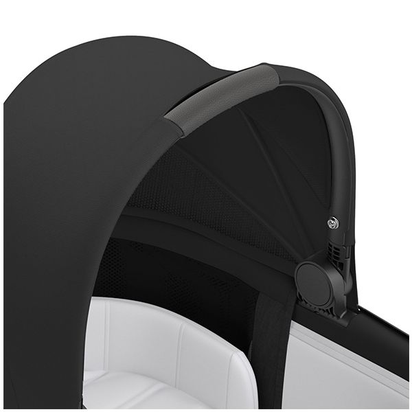 Poussette naissance et 2e âge Mios - Châssis Chrome Noir - Couleur de nacelle au choix