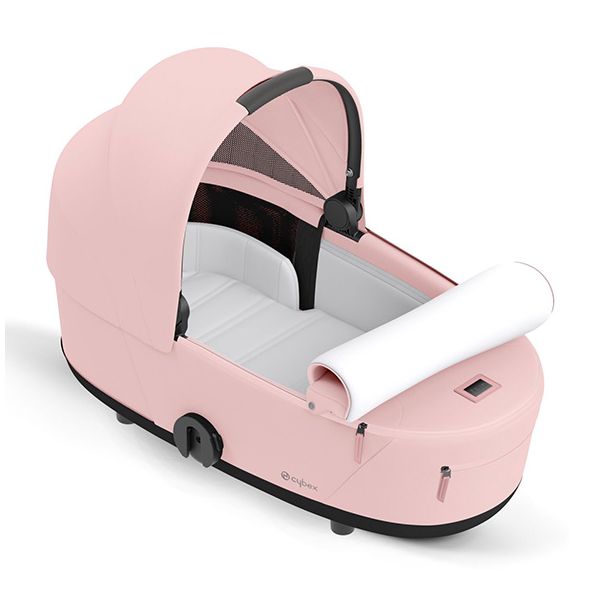 Poussette naissance et 2e âge Mios - Châssis Chrome Noir - Couleur de nacelle au choix