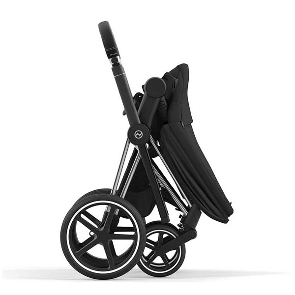 Poussette naissance et 2e âge Priam - Châssis Chrome Noir - Couleur de nacelle au choix
