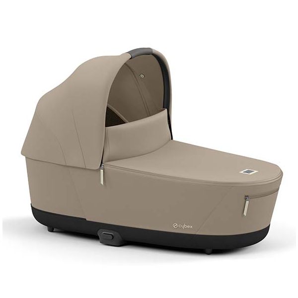 Poussette naissance et 2e âge e-Priam - Châssis Chrome Marron - Couleur de nacelle au choix