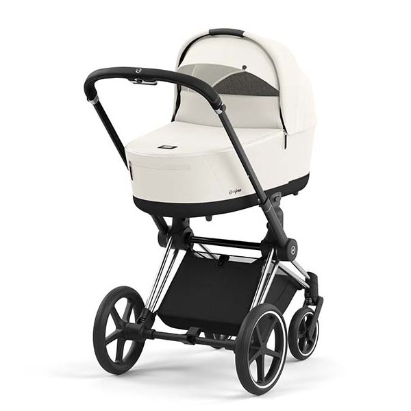 Poussette naissance et 2e âge Priam - Châssis Chrome Noir - Couleur de nacelle au choix