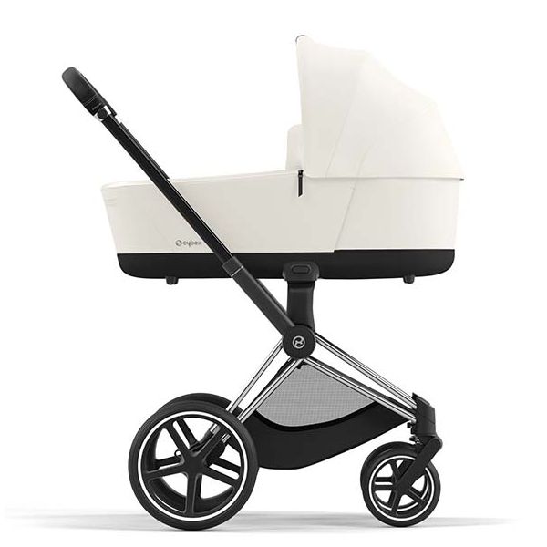 Poussette naissance et 2e âge Priam - Châssis Chrome Noir - Couleur de nacelle au choix