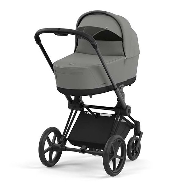 Poussette naissance et 2e âge Priam - Châssis Noir Mat - Couleur de nacelle au choix