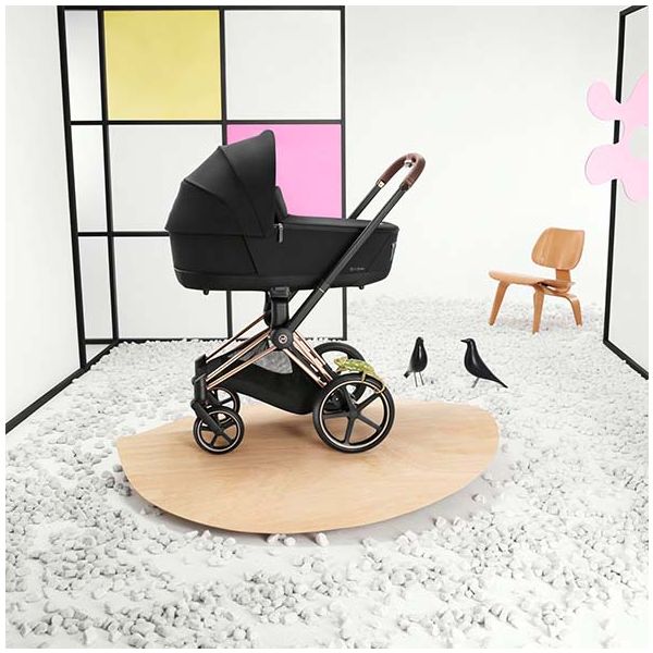 Poussette naissance et 2e âge Priam - Châssis Rosegold - Couleur de nacelle au choix