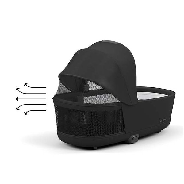 Poussette naissance et 2e âge Priam - Châssis Noir Mat - Couleur de nacelle au choix