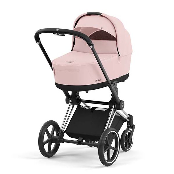 Poussette naissance et 2e âge Priam - Châssis Chrome Noir - Couleur de nacelle au choix