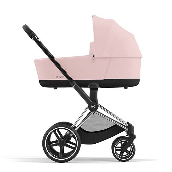 Poussette naissance et 2e âge Priam - Châssis Chrome Noir - Couleur de nacelle au choix