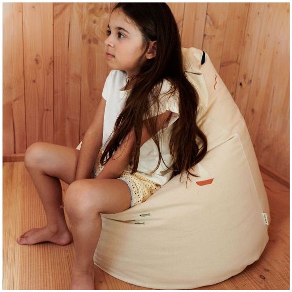 Pouf enfant brodé Bay - Vie Marine