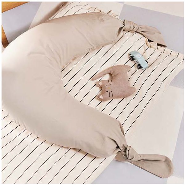 Coussin d'allaitement à nœuds Nami - Gris Souris