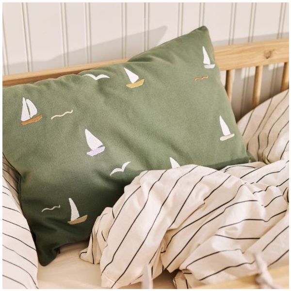 Coussin rectangulaire brodé Cinna - Voiliers