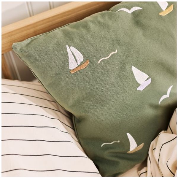 Coussin rectangulaire brodé Cinna - Voiliers