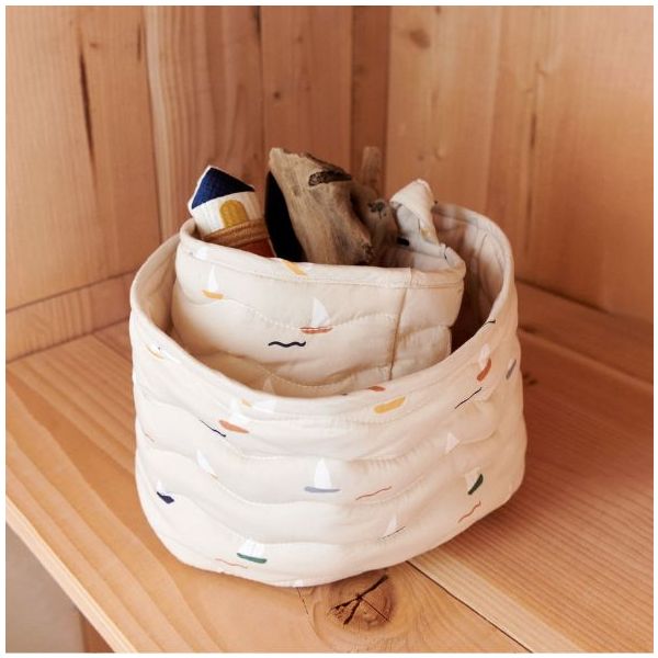 Set de 2 paniers de rangement Kiki - Bateaux