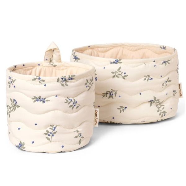 Set of 2 Kiki Quilted Storage Basket - Blueberries