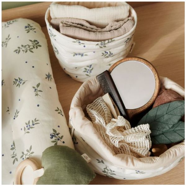 Set of 2 Kiki Quilted Storage Basket - Blueberries