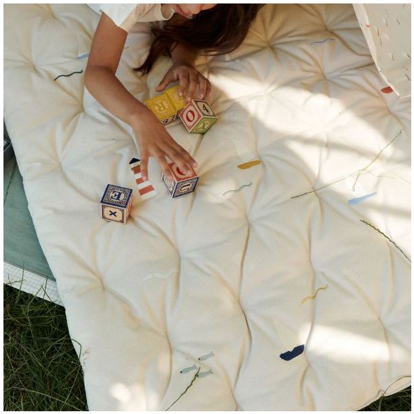 Tapis d'éveil brodé Meri - Vie Marine