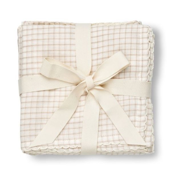 Set de 3 petits langes Mio - Mini Carreaux