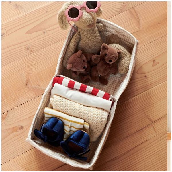 Double panier de rangement Otto - Mini Carreaux