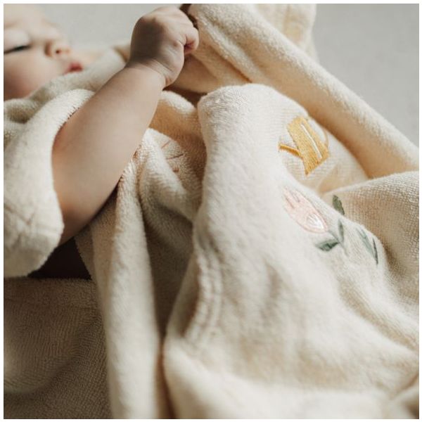 Puk Embroidered Terry Bath Poncho - Harmony