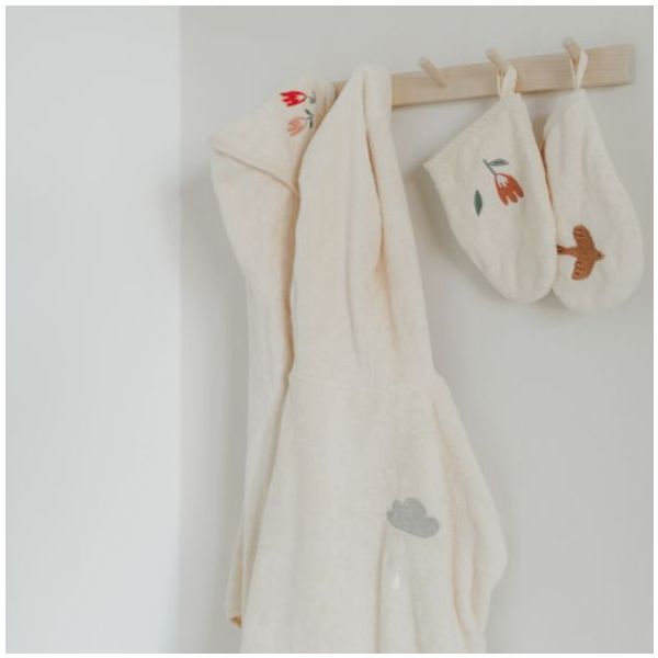 Puk Embroidered Terry Bath Poncho - Harmony
