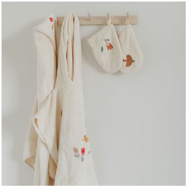 Puk Embroidered Terry Bath Poncho - Harmony