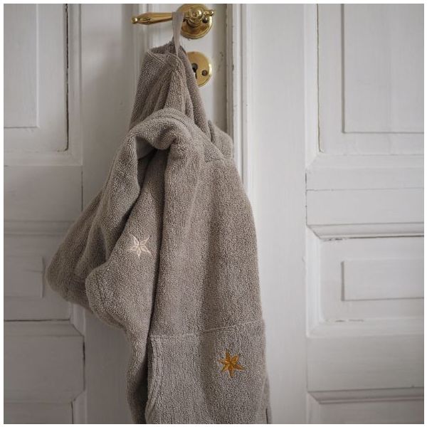 Puk Embroidered Terry Bath Poncho - Moon Cat