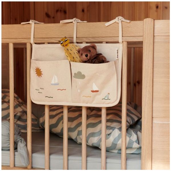 Pochette de lit bébé brodée Posy - Vie Marine